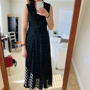 free people black patterned wrap dress